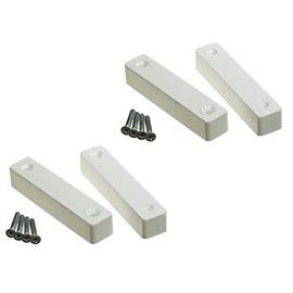 2 x Door Contacts - 5 Terminal for Burglar Alarm or Intruder Alarm, Professional Quality White Surface Contacts.