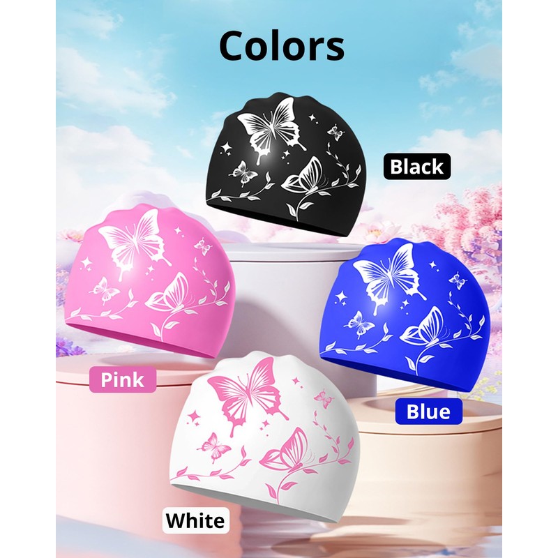 Swimming Cap for Women – Soft, Elastic, Anti-Slip, Stylish, Comfortable