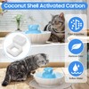 Fydun Pet Fountain Water Feeder Filters, 5Pcs Incl 4 Activated