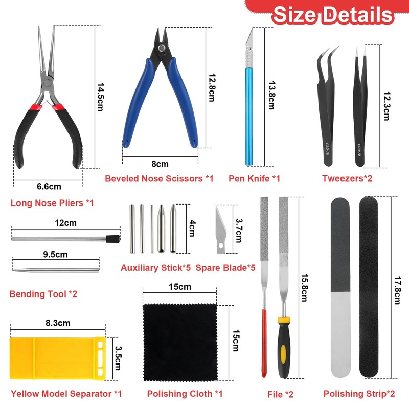 Coptiner 23PCS Gundam Model Tools Kit, Craft Set Model, Hobby