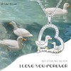 OHAYOO Duck Pendant Necklace for Girl 925 Sterling Silver Cute
