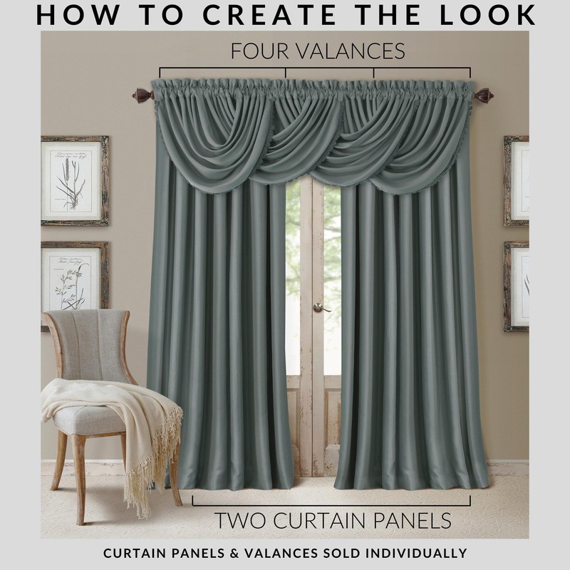 Elrene Home Fashions All Seasons Energy Efficient Room Darkening-Rod Pocket