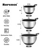 Rorence Stainless Steel Mixing Bowls: Stackable Mixing Bowl Set with