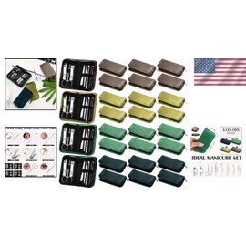 Exquisite Green Series Nail Care Kit - 24 Sets of Travel-Friendl