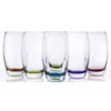 Red Co. Large 16 oz Multicolored Drinking Glass Set of