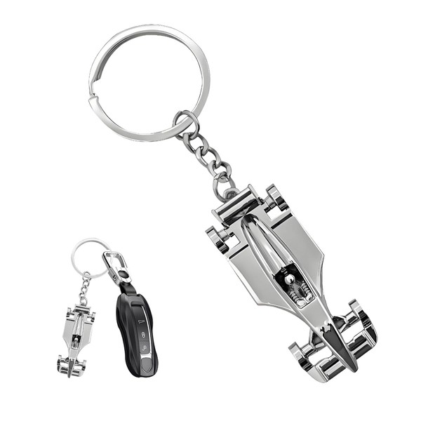 DXNQ F1 Racing Car Model Keychain, 3D Formula 1 Racing