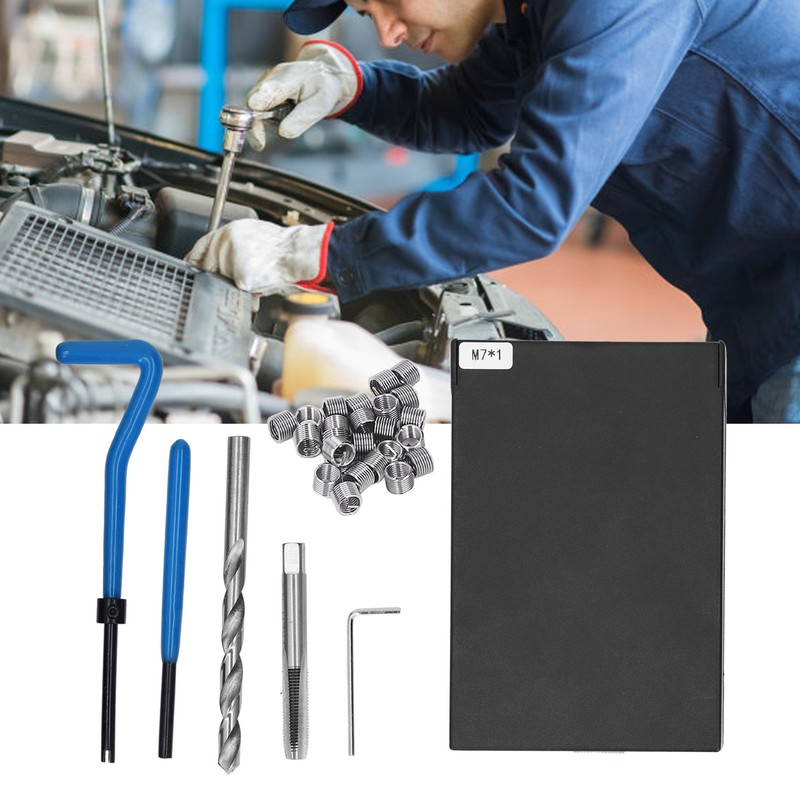 30pcs Thread Repair Kit M7x1 Steel High Efficiency Drill Tap