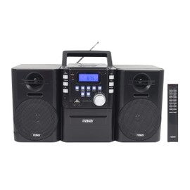 Naxa Electronics Naxa NPB-431 Portable MP3/CD Player with PLL FM Radio, USB Input, Remote Control, and Detachable Speakers, Black