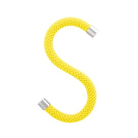 Peppermint Products Loop Hook, Textile S Clothes Hooks Made of Rope, Set of 5 (Yellow)