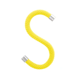 Peppermint Products Loop Hook, Textile S Clothes Hooks Made of Rope, Set of 5 (Yellow)