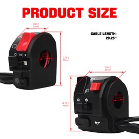 Universal 7/8" 22mm Motorcycle Handlebar Control Switches Left Right Vintage for Horn Button Turn Signal Electric Fog Lamp Light Start Kill Warning Light