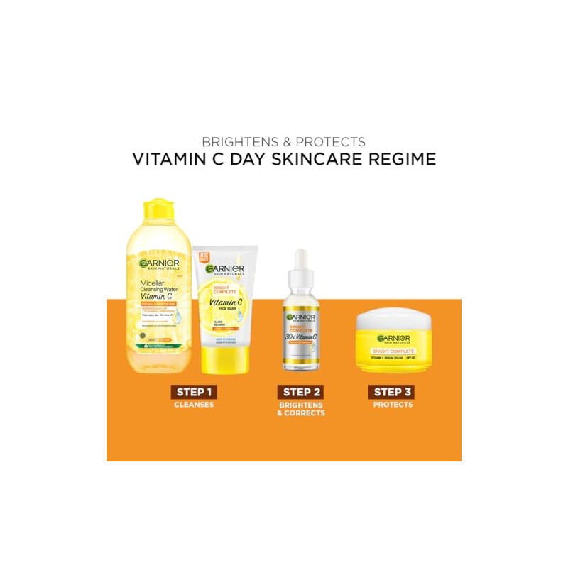 Garnier '' Suero facial potenciador de vitamina C Bright Complete,