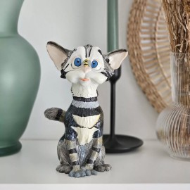 Pets With Personality Poppy Gray Striped Alley Cat Figurine Statue 7.25"H New!