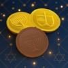 The Dreidel Company Hanukkah Chocolate Gelt, 12-Pack Mesh Bags of