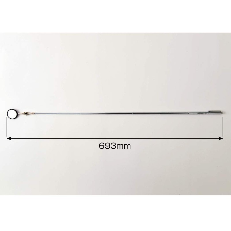 ホーザン(HOZAN) インスペクションミラー 奥まった場所の検視に ミラー径30mm ロッド長200~693mm Z-354