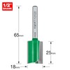 Trend CraftPro Straight Two Flute Router Cutter Bit, 1/4 Inch
