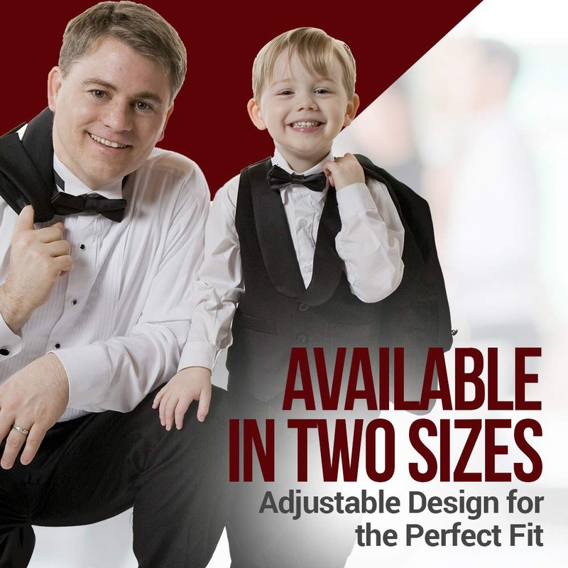 Hold'Em Bow Tie For Mens Satin look Solid Color Adjustable