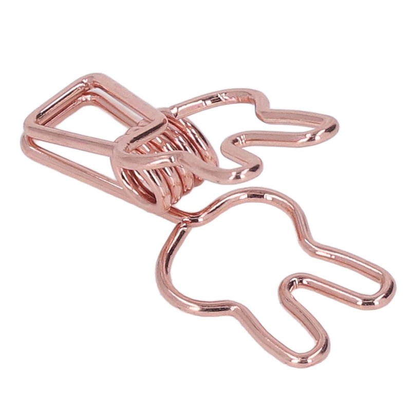 100Pcs Bunny Binder Clips Hollow Out Cute Strong Clamping Durable