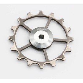 SwishTi Full Titanium Road MTB E-Bike Bicycle Bike Rear Derailleur Oversized Pulley Ceramic for Shimano/Sram/Campy OSPW use (16T)