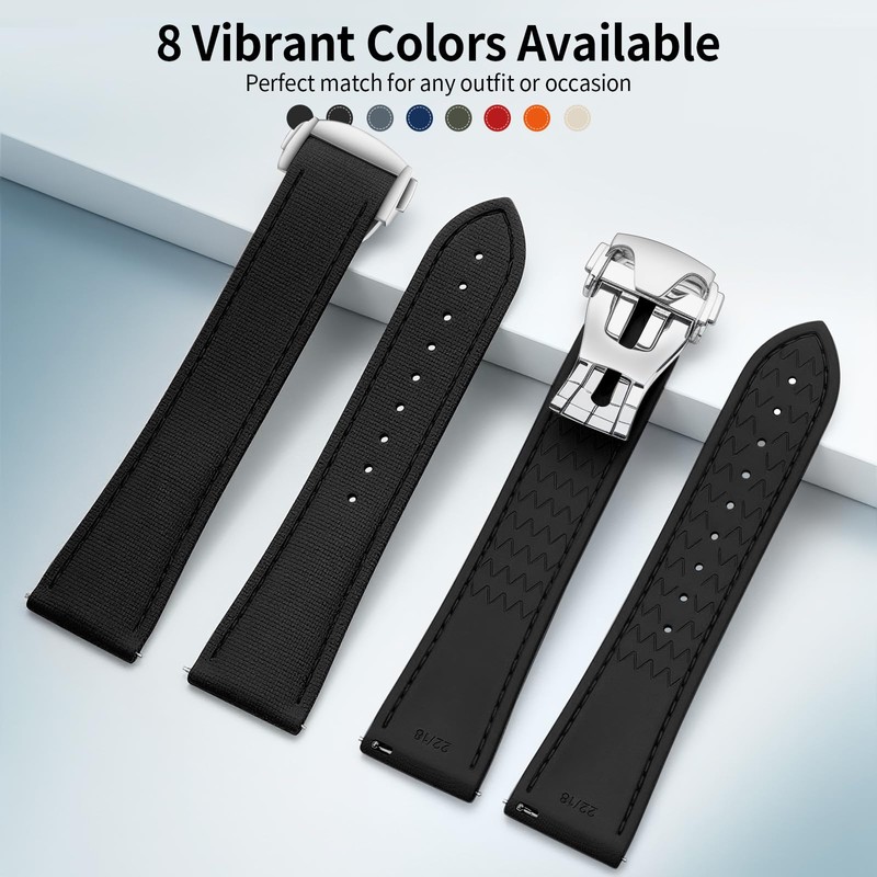 ULLCHRO Watch Strap Watch Band 20mm 22mm Man Waterproof Quick