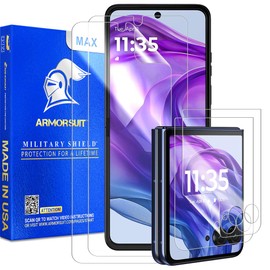 ArmorSuit 2+2 Pack Screen Protector for Motorola Razr+/Plus 2024 Max Coverage MilitaryShield HD Clear Film - Made in USA
