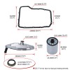 For Chrysler, Dodge, Jeep, RAM, Mitsubishi Transmission Filter Kit For