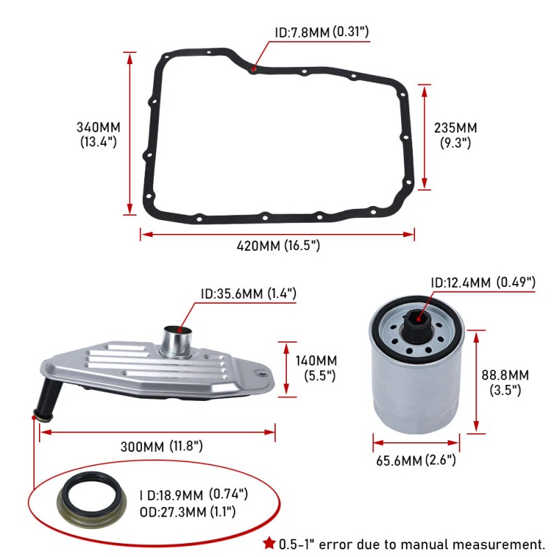 For Chrysler, Dodge, Jeep, RAM, Mitsubishi Transmission Filter Kit For