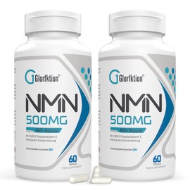 Glorfktion NAD Supplement | 750mg Advanced NAD Contains All 7 Ingredients in 1 Capsule | NAD+ Booster for Anti Aging | 60 Count Capsules (60 Count (Pack of 2))