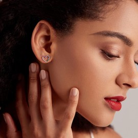 Birthday Gifts for Women Hypoallergenic Rainbow Stud Earrings for Girls, Sterling Silver Earring Jewelry Gifts for kids Women