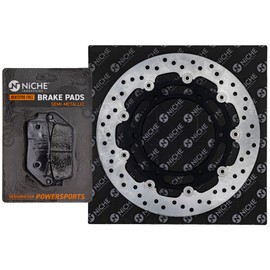 NICHE Front Brake Rotor Pad Semi Metallic Kit for Honda Shadow Ace 1100 06455-KYJ-901 06435-MGZ-J01 45251-MS9-750