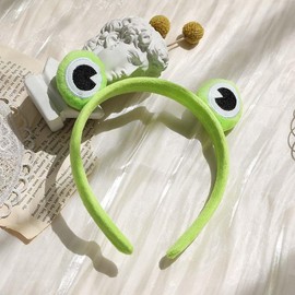 UngVeil 2 Pieces Cute Frog Headband Stretchy Frog Hair Accessories Cartoon Frog Headband for Face Washing Shower Sports Yoga Beauty Skincare (Green, 1 style)