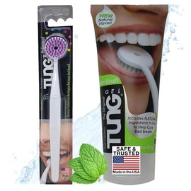 Peak Essentials - Gel natural para tung | Limpiador de lengua | Eliminador de olores | Lucha contra el mal aliento | menta fresca | sin BPA | Fabricado en Estados Unidos, Paquete principiante