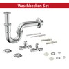 Kirchhoff Sink Trap, Including 98800104 Angle Valve, ½ Inch Drain