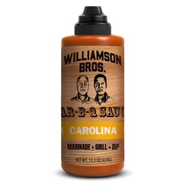 Williamson Bros – Classic Carolina BBQ Sauce | Mustard Barbeque Fusion, Gluten-Free, No High Fructose Corn Syrup, 15.5 oz