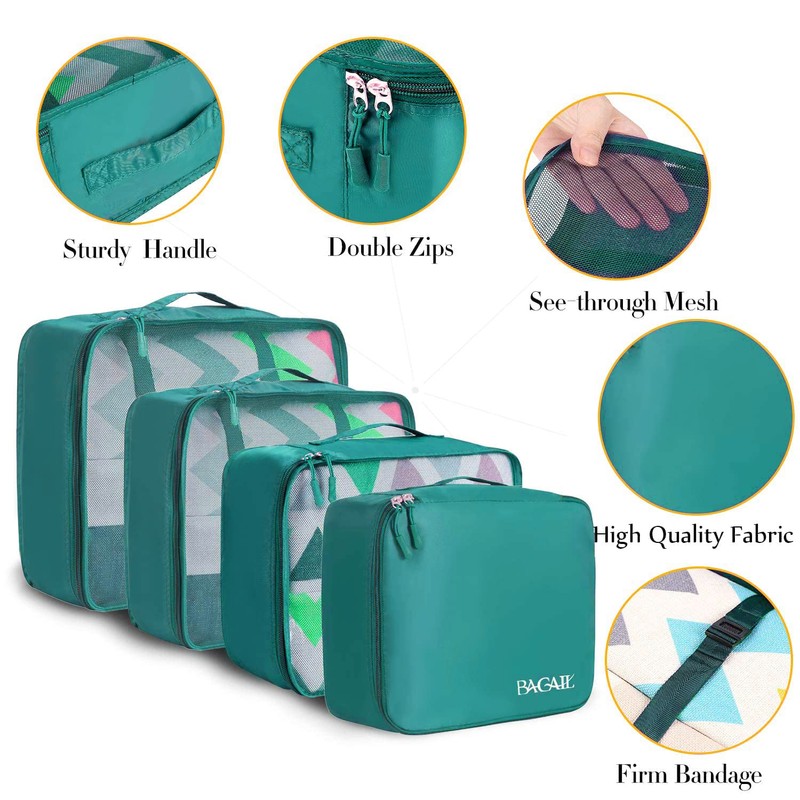 BAGAIL Packing Cubes for Suitcase 8 Set, Lightweight Luggage Packing