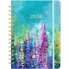 2024 Planner - Planner/Calendar 2024, Jan 2024 - Dec 2024, 2024 Planner Weekly and Monthly with Tabs, 6.3" x 8.4", Hardcover with Back Pocket + Thick Paper + Twin-Wire Binding - Oil Painting