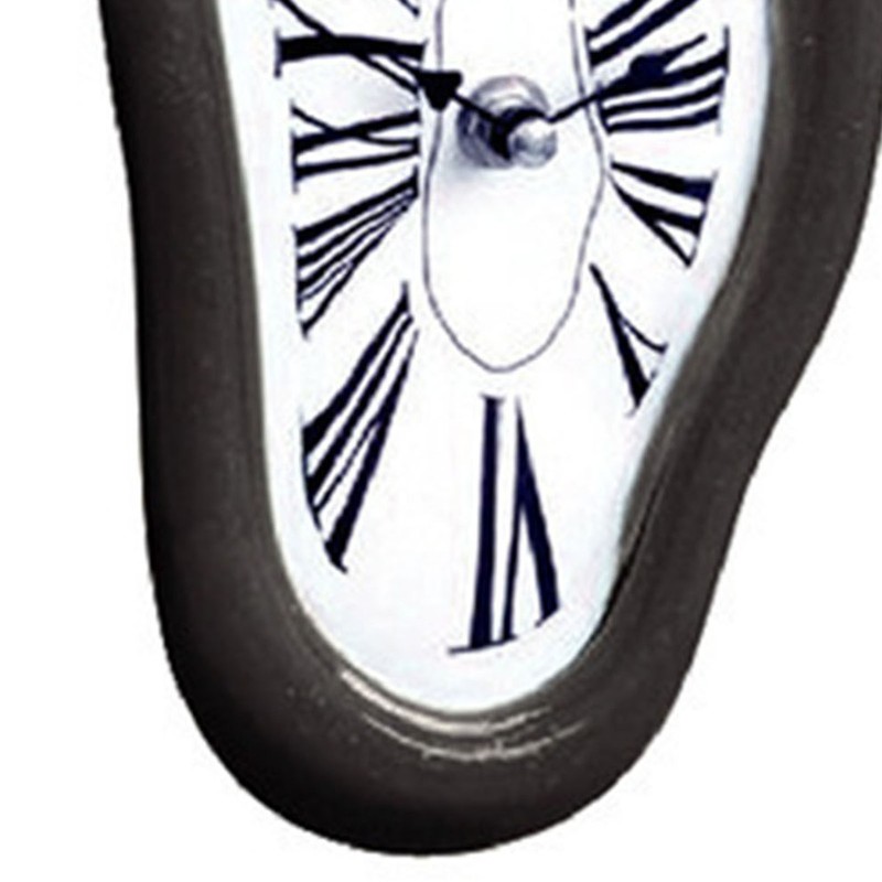 Melting Clock Plastic Retro Decorative Electroplated Metal Paint Desk Table