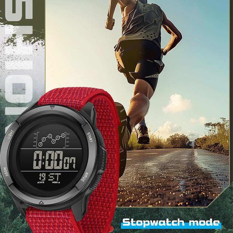 Men's Military Command Sports Watch Breathable Calendar Alarm Stopwatch Pedometer