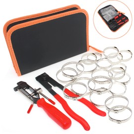 CV Joint Boot Clamp Pliers ATV CV Axle Boot Clamp Pliers Tool kit With CV Boot Band Pliers & 20pcs Crimp Bands-Ear for Most Car