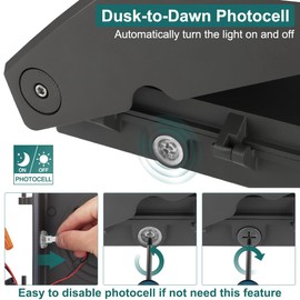 kadision 30W LED Wall Pack Light with Dusk-to-Dawn Photocell, 0-90° Adjustable Full Cutoff Outdoor Wall Light for House Yard Garage, 3900lm 5000K Daylight 100-277V ETL Listed