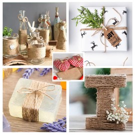 YiYFiT Natural Jute Twine,656 Feet 2mm 3Ply Craft Twine Natural Brown Twine String Garden Twine for DIY Crafts Gift Wrapping Floristry Home Wedding and Gardening Decoration-Brown