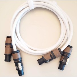 Neutrik White Speakon Cables for RCF Evox 8 Speakers (Pair) Evox8 6ft