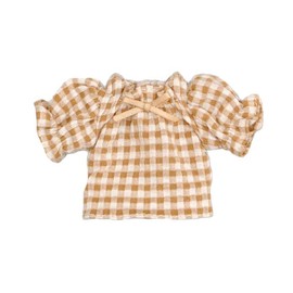 Dear Darling Fashion for Dolls Gingham Cut and Sewn by Junie Moon [For 8.7 inch (22 cm) Dolls] Brown
