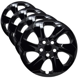 HubStar Hubcap Replacement for Toyota Rav4 2019-2024, 17-inch Wheel Cover, Gloss Black, Set of 4