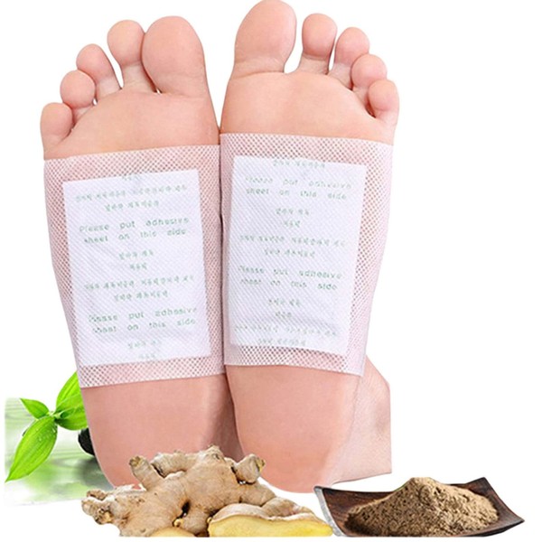 Foot Pads 100 Pieces Foot Patches Deep Cleansing Foot Pads Bamboo Vinegar Foot Pads Ginger Foot Pads