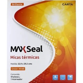 Micas Térmicas Maxseal Carta 22.9x29.2 cm  10 mil  50 pz  Brillantes                                                                                  