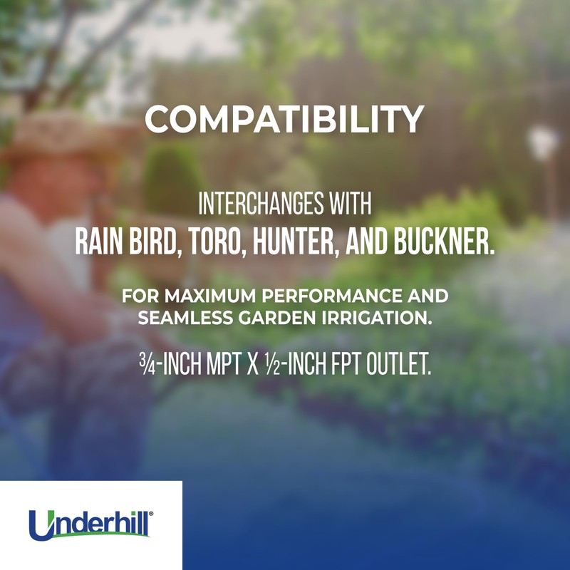 Underhill Quick Coupler Key Tool for Coupler Valve, 3/4-Inch MPT