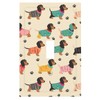 Buyidec Dachshund Colorful 1 Gang Single Toggle Outlet Light Switch