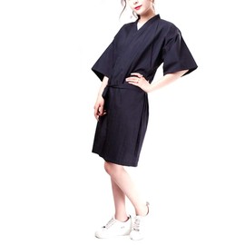 Lurrose Albornoz para salón de clientes, estilo kimono (negro)