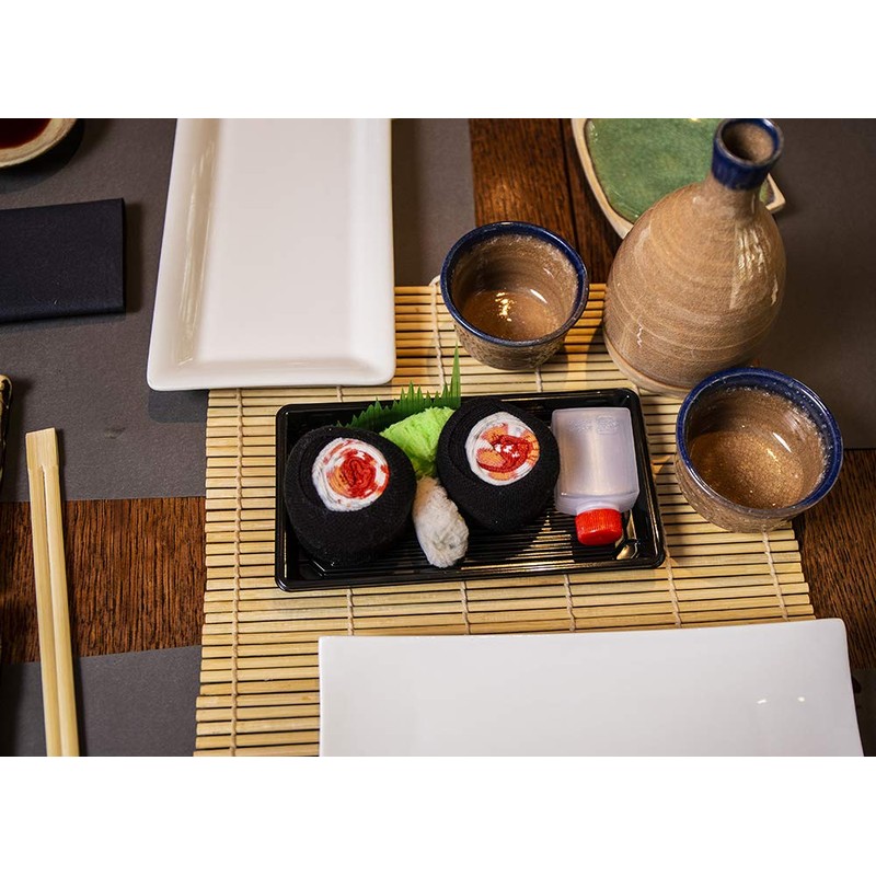 Rainbow Socks - Woman Man - Sushi Socks Box Shrimp
